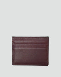 HYER GOODS Certo Card Wallet in burgundy with multiple card slots and sleek design, made for easy organization.