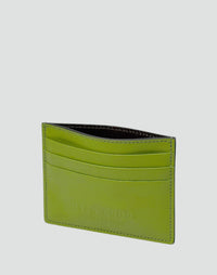 HYER GOODS Certo Card Wallet in green, slim card holder with multiple card slots, made from durable material.