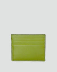 HYER GOODS Certo Card Wallet in vertical anis green with multiple card slots, slim and minimalist design.