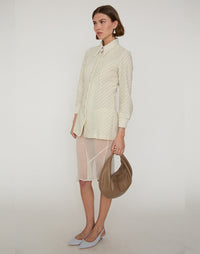 Taupe hyer goods Ring Bag hobo bag with circular ring handle and soft leather texture, stylish and versatile accessory.