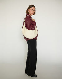 Off-white HYER GOODS Ring Bag hobo bag with circular handle and minimalist design, stylish for everyday use.