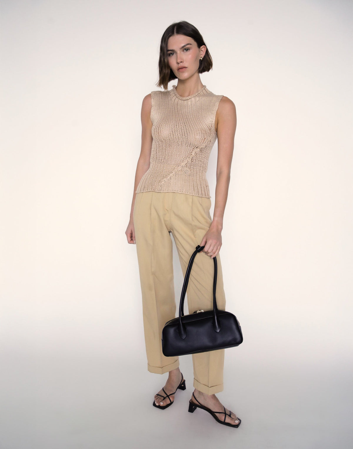 Black La Strada East West Shoulder Bag by HYER GOODS with sleek design and spacious interior.