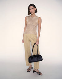 Black La Strada East West Shoulder Bag by HYER GOODS with sleek design and spacious interior.