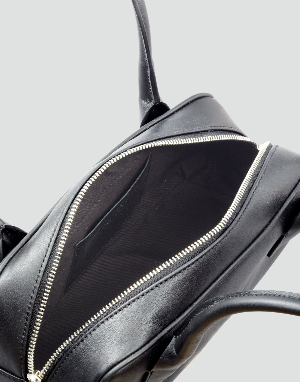 Black Mini La Strada East West Shoulder Bag by HYER GOODS with silver accents, stylish and compact for everyday use.
