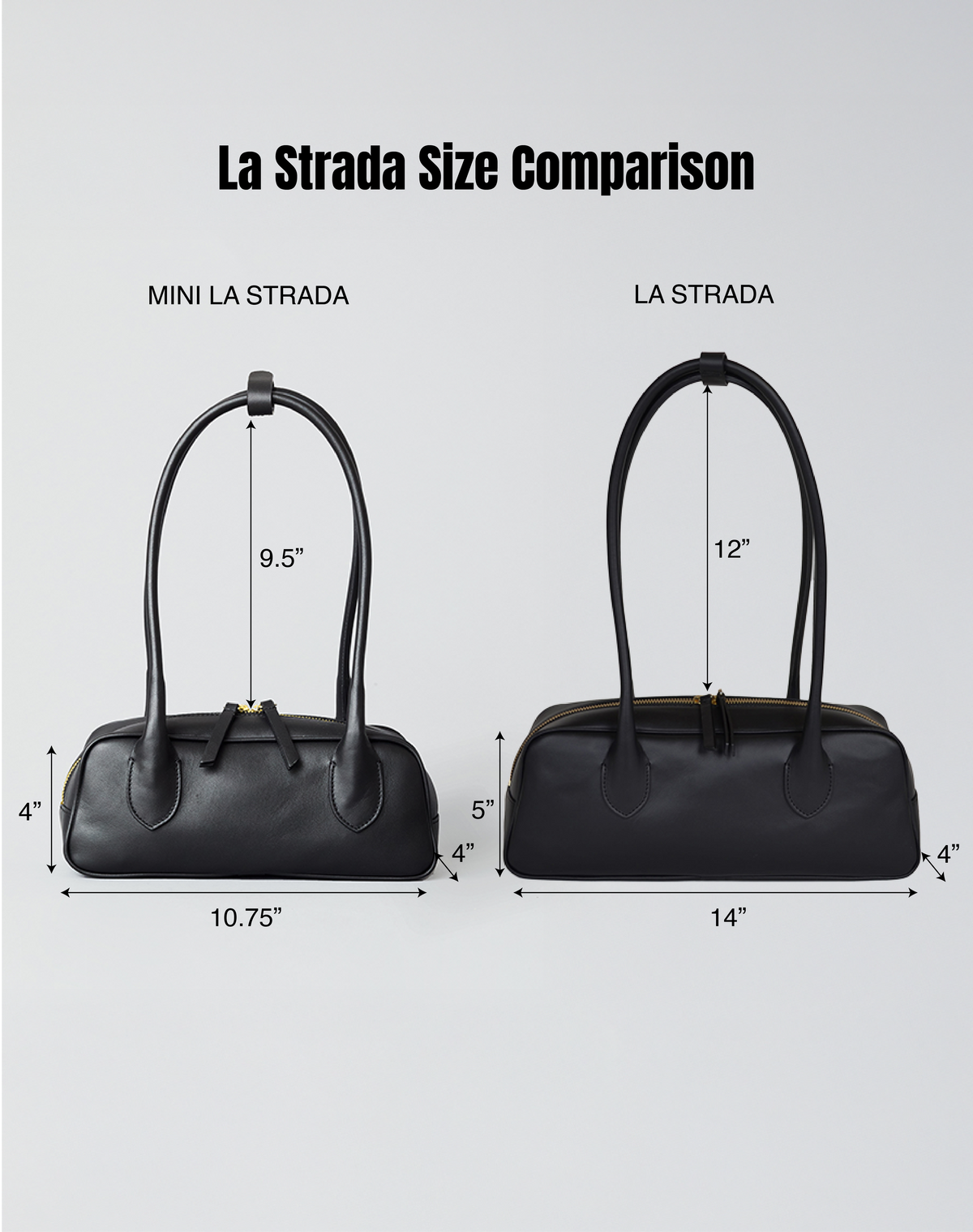 HYER GOODS Mini La Strada East West Shoulder Bag with compact design, featuring leather and stylish details.