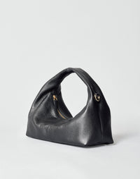 Black mini everyday shoulder bag by HYER GOODS with gold hardware, compact and stylish for daily use.