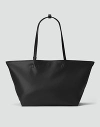 Black HYER GOODS Mercato Tote Bag with sturdy handles and spacious interior for everyday carrying.