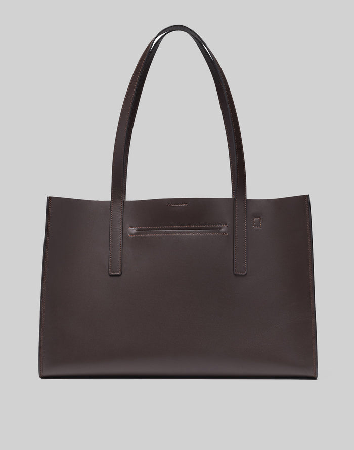 Light grey HYER GOODS Tolentino Tote bag with spacious design and sturdy handles for everyday use.