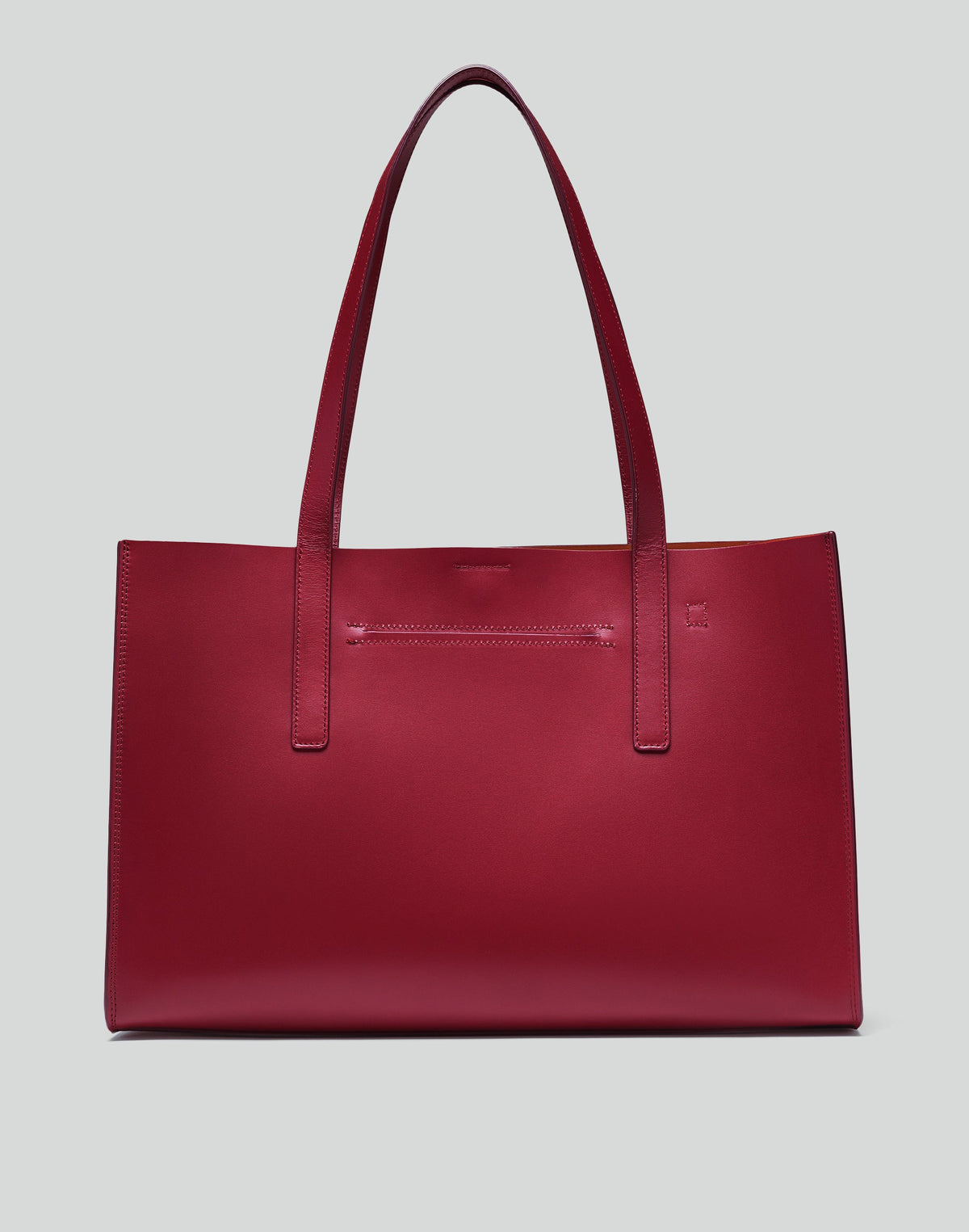 HYER GOODS Tolentino Tote Bag in burgundy with grey accents, stylish and spacious tote for everyday use.