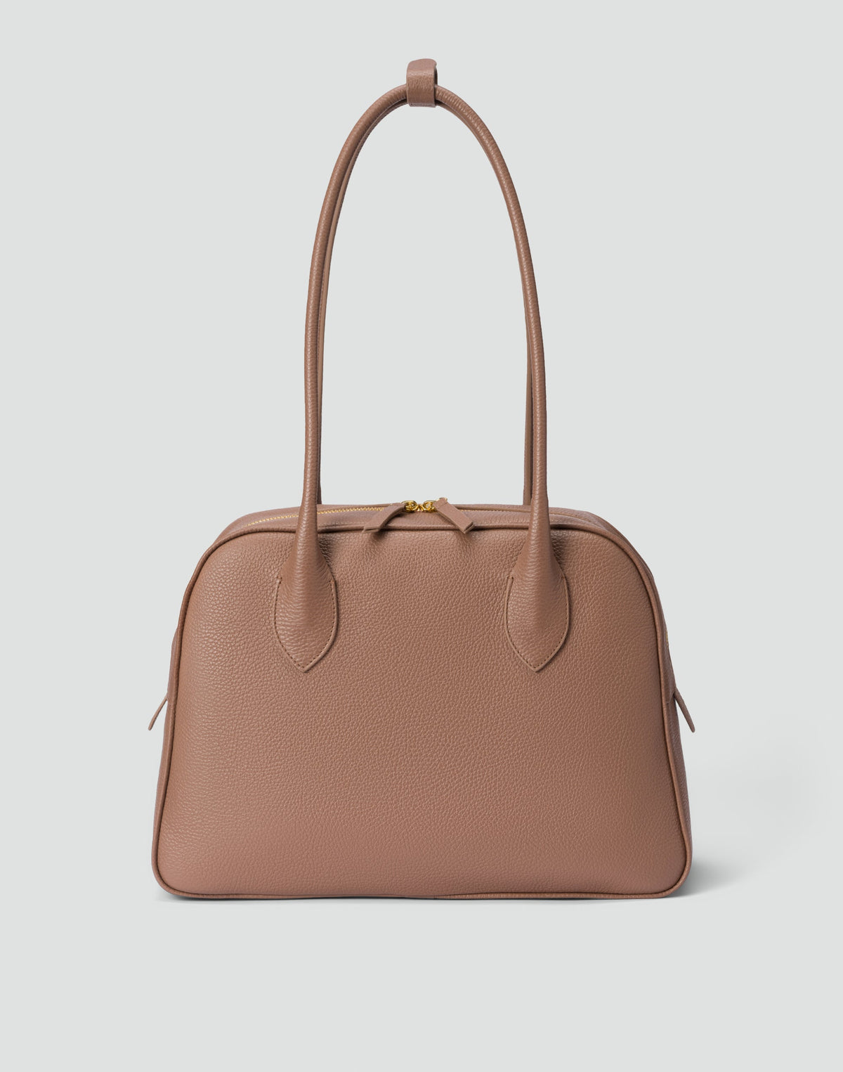 Taupe La Autostrada tote bag by HYER GOODS with sturdy handles and spacious interior, perfect for everyday carry.