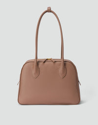 Taupe La Autostrada tote bag by HYER GOODS with sturdy handles and spacious interior, perfect for everyday carry.