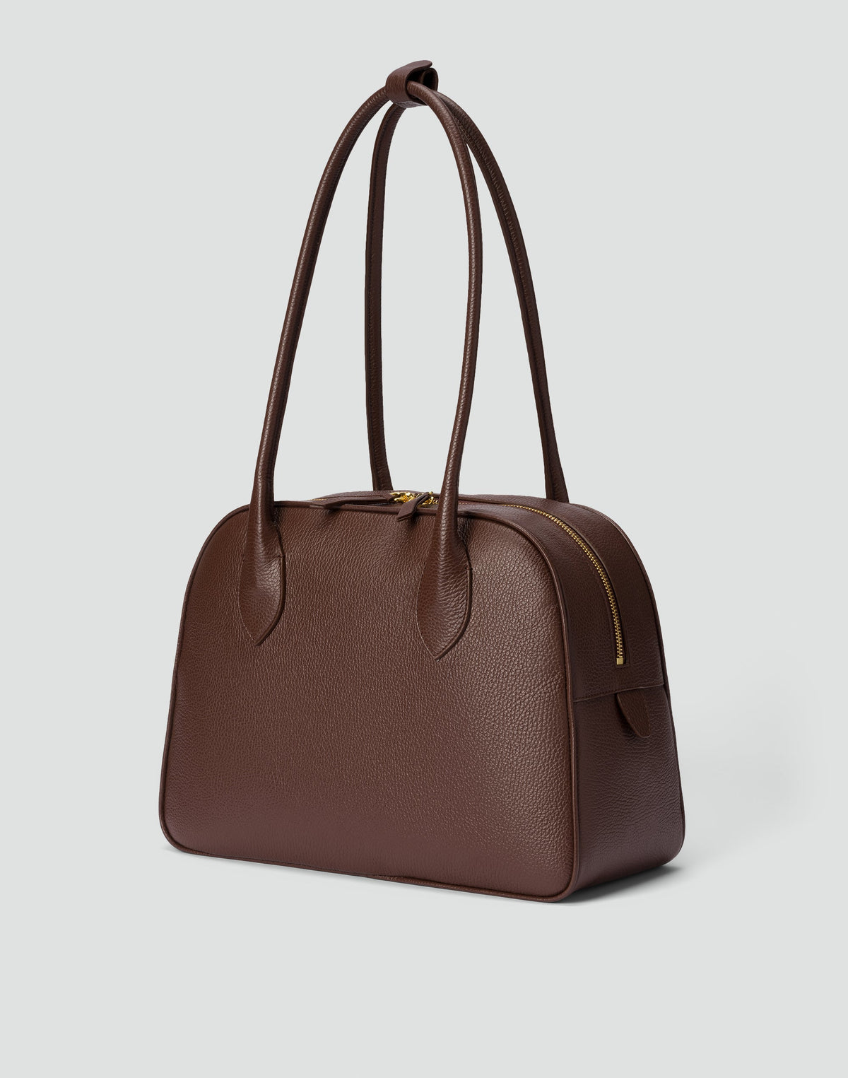 Brown La Autostrada tote bag by HYER GOODS with sturdy handles and spacious interior, perfect for everyday use.