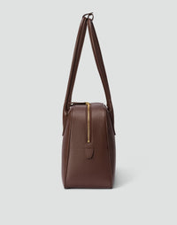 Brown La Autostrada Tote Bag by HYER GOODS featuring durable fabric and spacious design for everyday use.