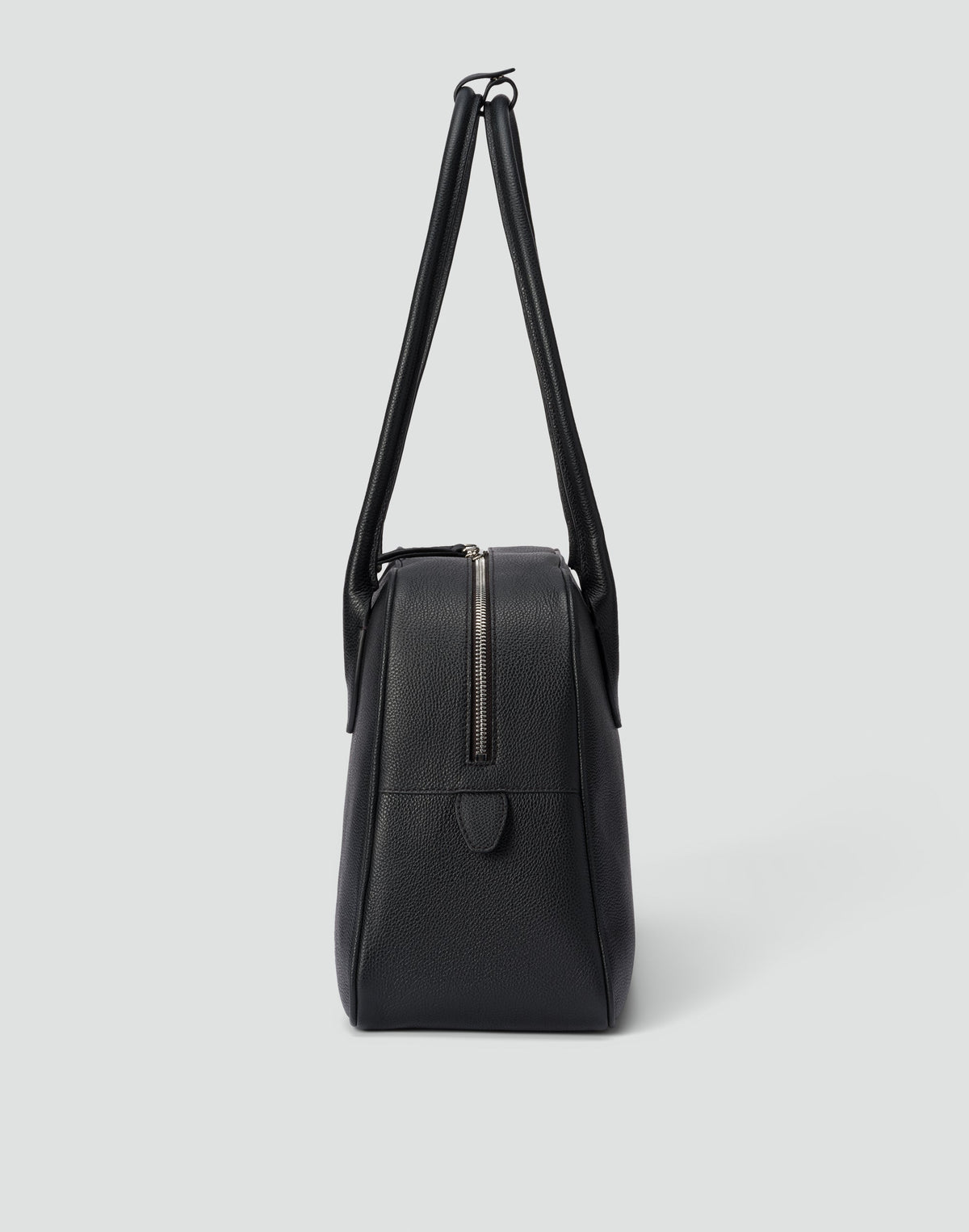 HYER GOODS La Autostrada tote bag in black and silver with sleek design and sturdy handles, perfect for everyday use.