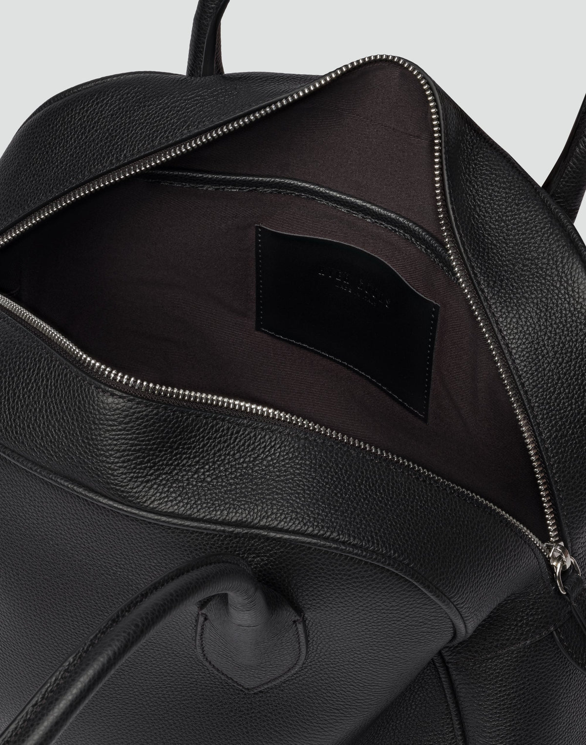 HYER GOODS La Autostrada tote bag in black and silver with sleek design and spacious interior, perfect for everyday use.