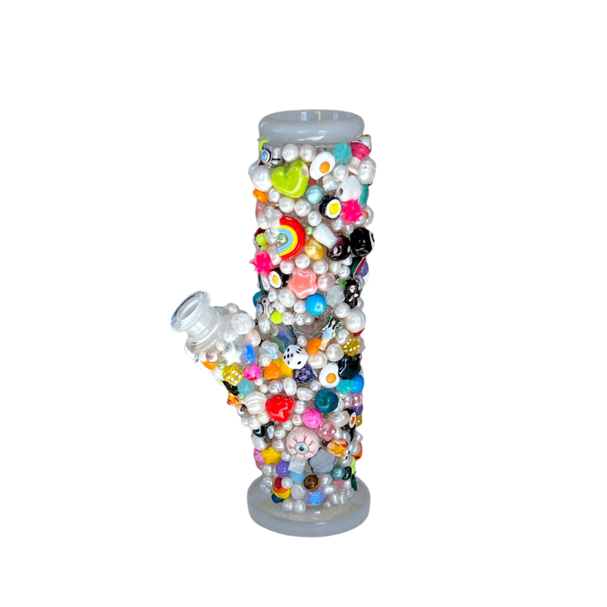 10-inch beaker-style bong from Ian Charms, featuring unique design and durable glass for smooth smoking experience.