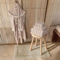 Italic Ultraplush Australian Cotton Bathrobe in Dusk White, small size, soft and plush for comfortable lounging.