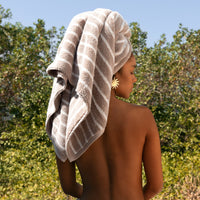 Set of two Italic Ultraplush Australian Cotton Bath Towels, soft and plush for home use, shown in a clean, modern bathroom setting.
