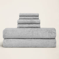 Set of two Italic Ultraplush Australian Cotton bath towels, soft and plush for home bathroom use.