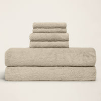 Set of two Italic Ultraplush Australian Cotton Bath Towels with soft, plush texture for comfortable home use.