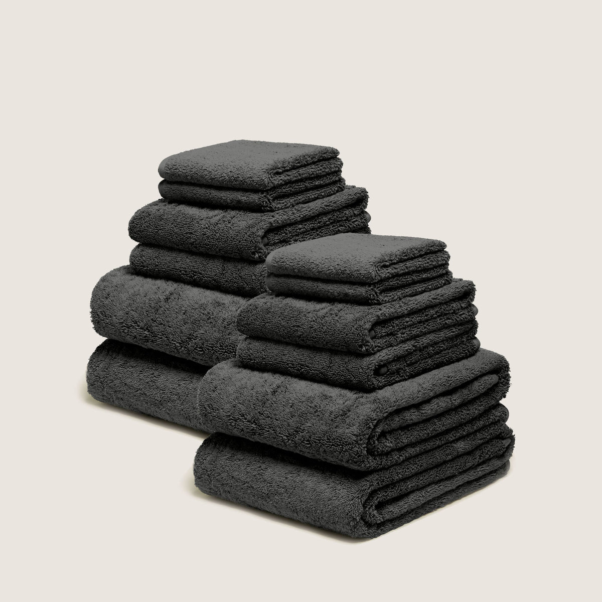 Set of two Italic Ultraplush Australian Cotton bath washcloths, soft and plush for home use in the bathroom.