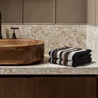 Set of two Italic Ultraplush Australian Cotton Bath Towels showing soft, plush white towels with textured edges.
