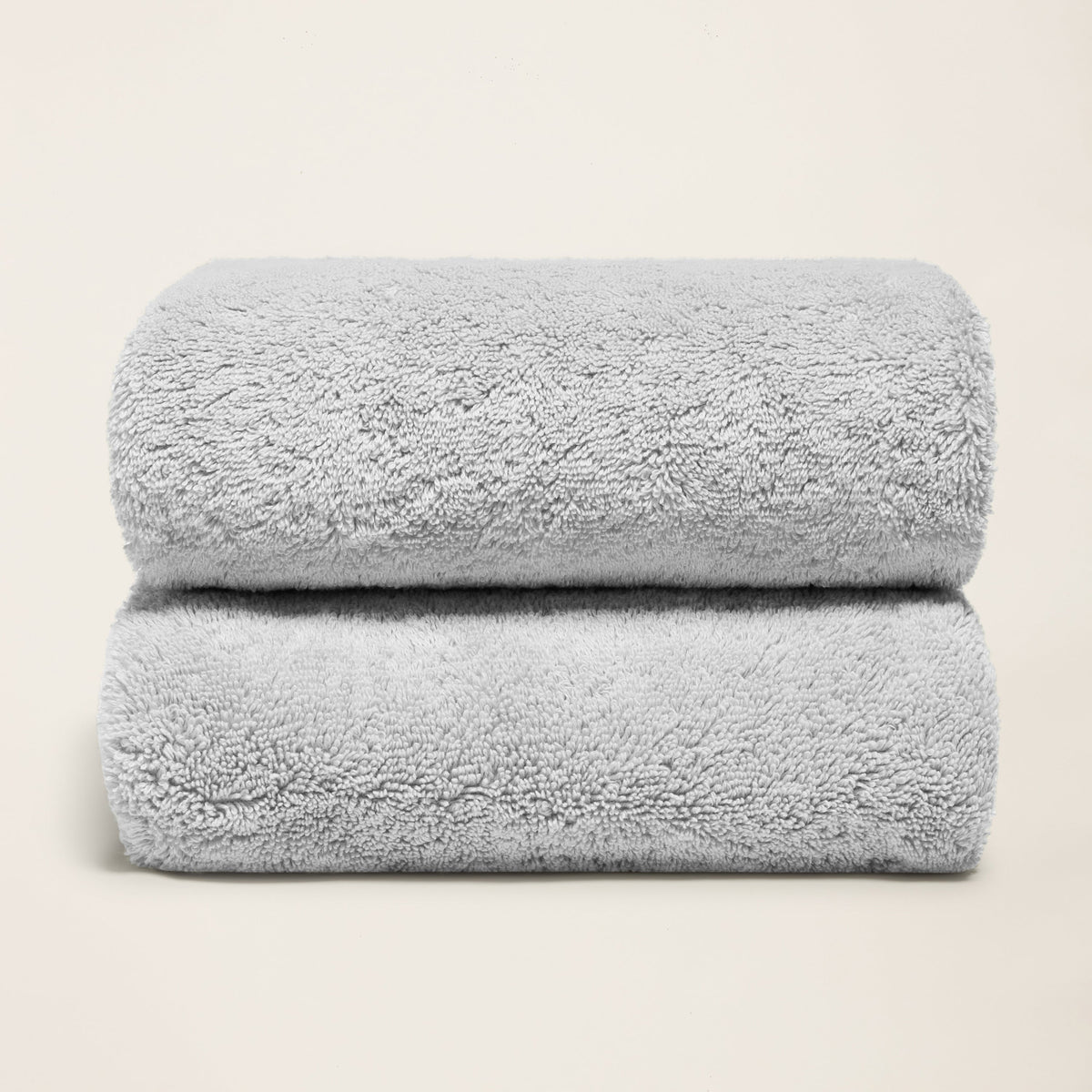 Set of two Italic Ultraplush Australian Cotton Bath Towels with soft, plush texture for home use.