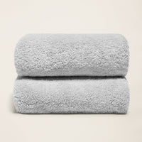 Set of two Italic Ultraplush Australian Cotton Bath Towels with soft, plush texture for home use.