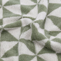 Set of two Italic Umbra bath washcloths in sage and ecru, soft home towels for bath and hand use.