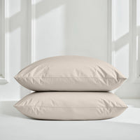Blue and white Luxe Australian Sateen Bedding Bundle from Italic, twin size bed with soft, smooth sateen fabric for a luxurious sleep.