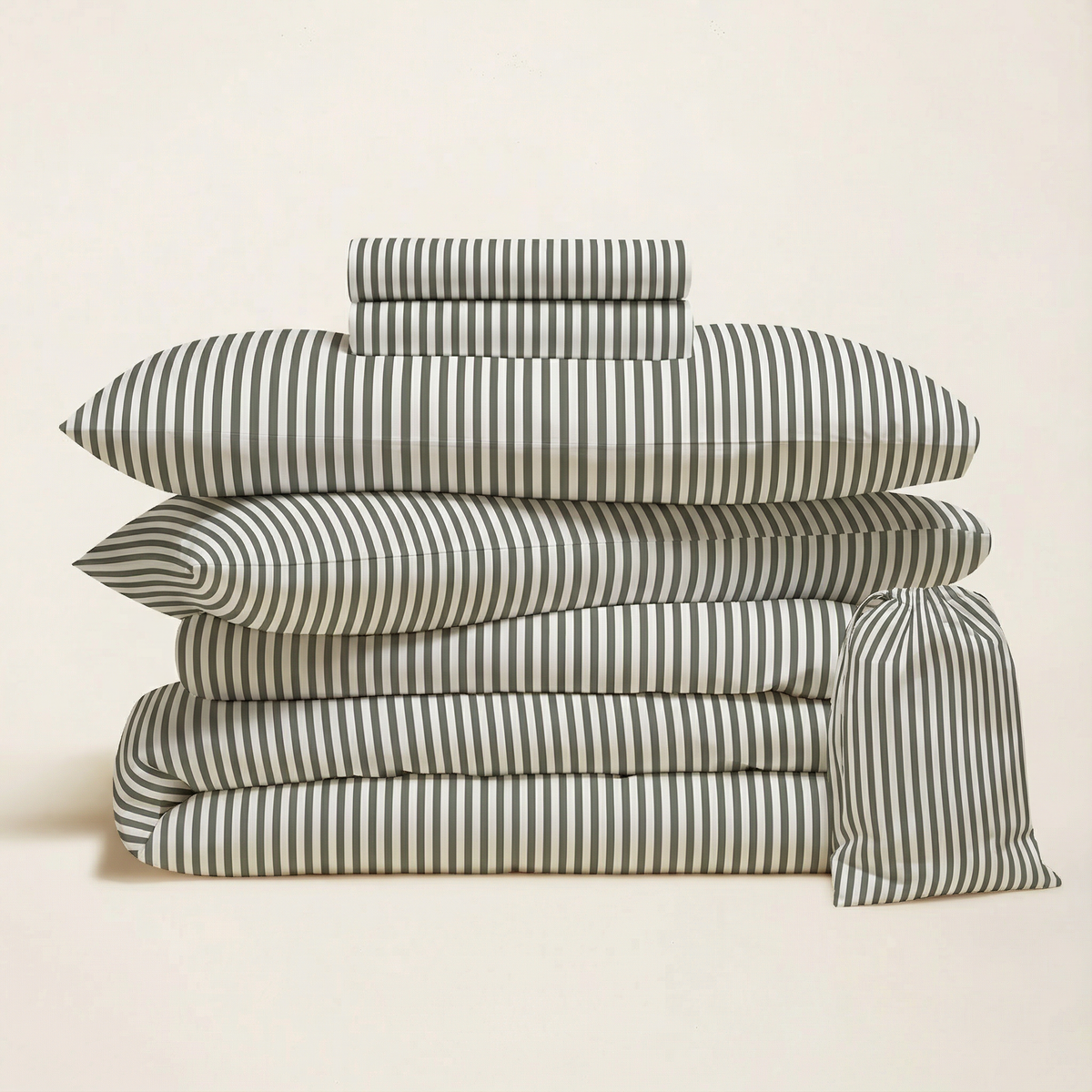 Blue and white Luxe Australian Sateen Bedding Bundle by Italic, featuring soft, luxurious twin bed sheets and pillowcases.