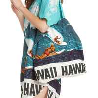 Big Wave Farmers' Market Bag by jamsworld.com, durable tote with woven handle and vibrant pattern, perfect for shopping or everyday use.