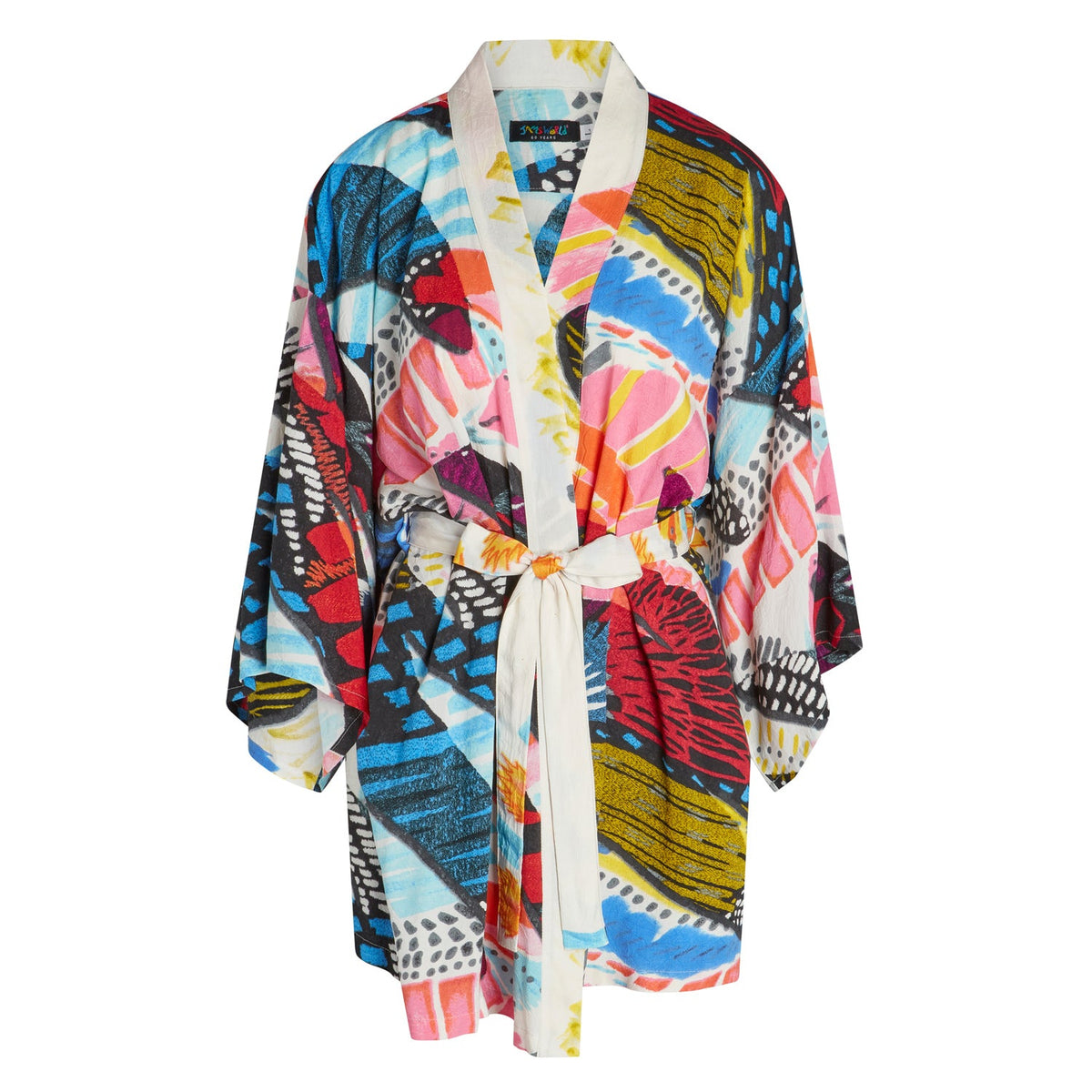 Short kimono robe from Cliche, a women's cover-up by jamsworld.com, featuring lightweight fabric and a stylish, relaxed fit.