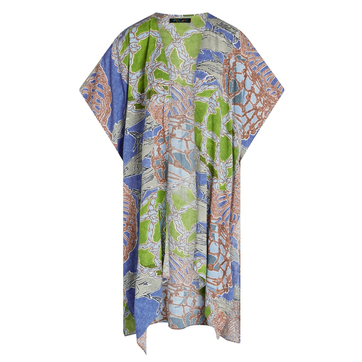 Women's kimono jacket with fishing float pattern, stylish cover-up from jamsworld.com, lightweight and comfortable summer fashion piece.