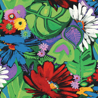 Light floral short kimono robe for women, featuring vibrant flower pattern, perfect as a stylish cover-up from Jamsworld.