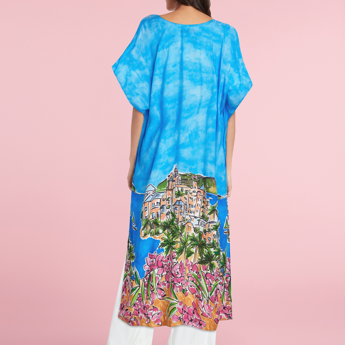 Royal Resort Kimono Jacket from Jamsworld Women's Cover Ups, lightweight fabric with vibrant tropical print.