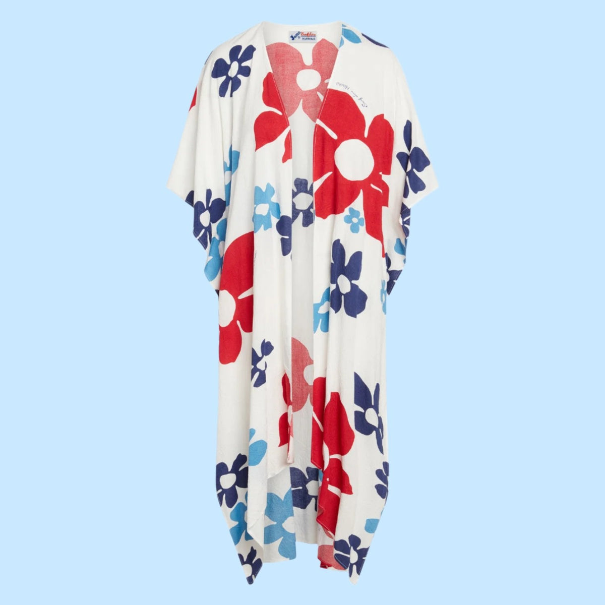 Women's kimono jacket from Tradewinds USA featuring a flowing fabric and open front design, stylish top for casual wear.
