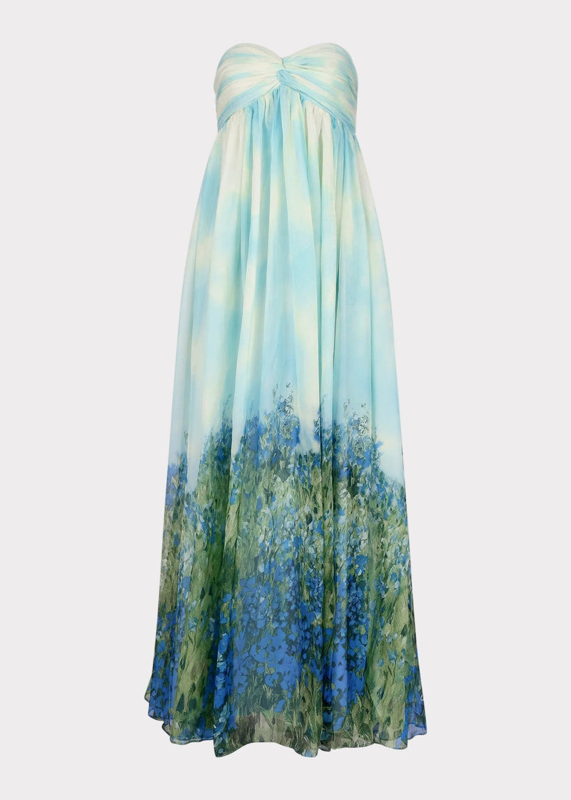 Blue Kimberly Dress by JessaKae featuring a flowy silhouette and elegant design, perfect for casual or formal occasions.
