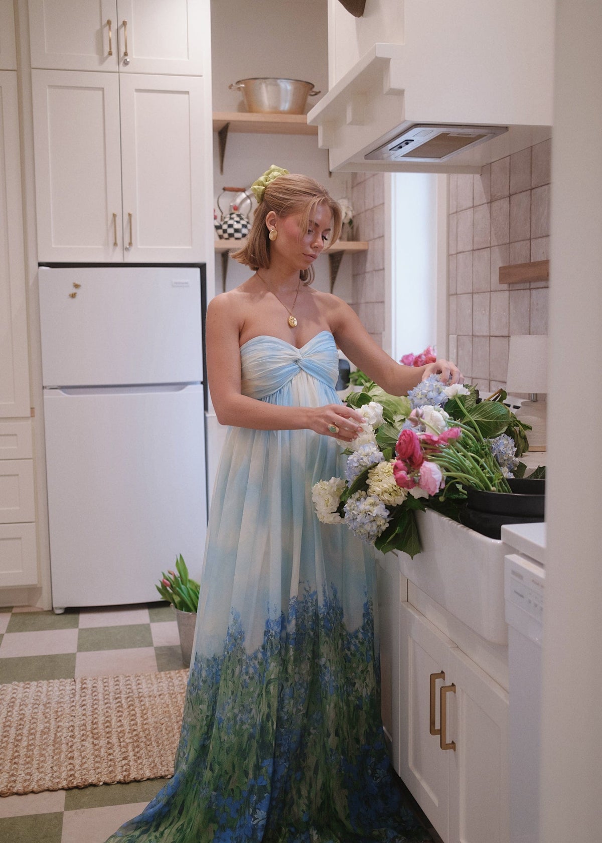 Blue Kimberly Dress by JessaKae, featuring a stylish and elegant design, perfect for casual or special occasions.
