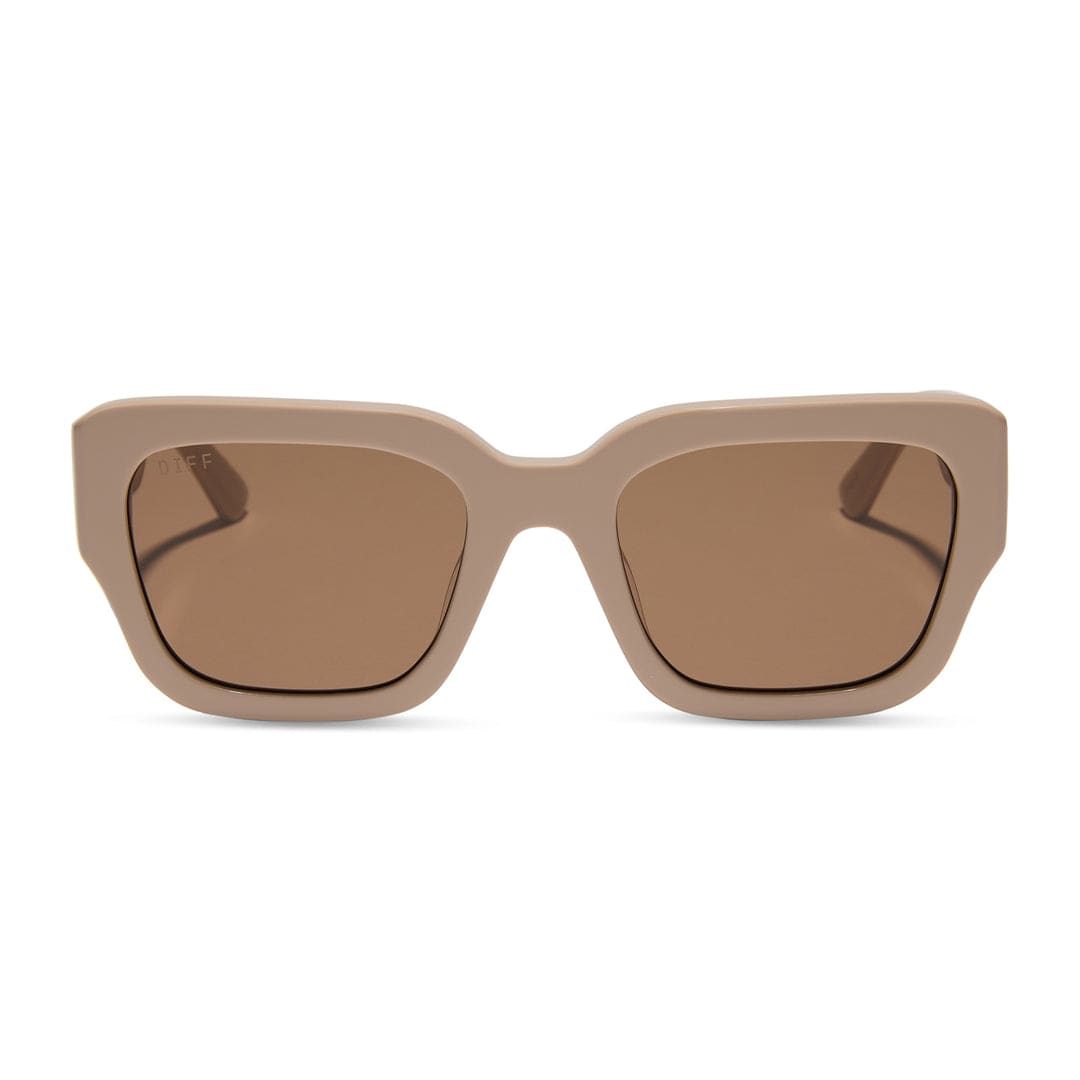 Loren by Diff x Jessie James Decker polarized sunglasses with stylish frame and dark tinted lenses, designed for sun protection.