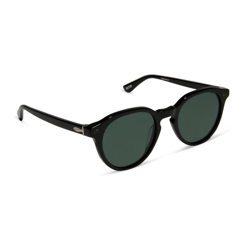 Black Beth polarized sunglasses by DIFF x Yellowstone, stylish sunglasses with polarized lenses and bold frame.
