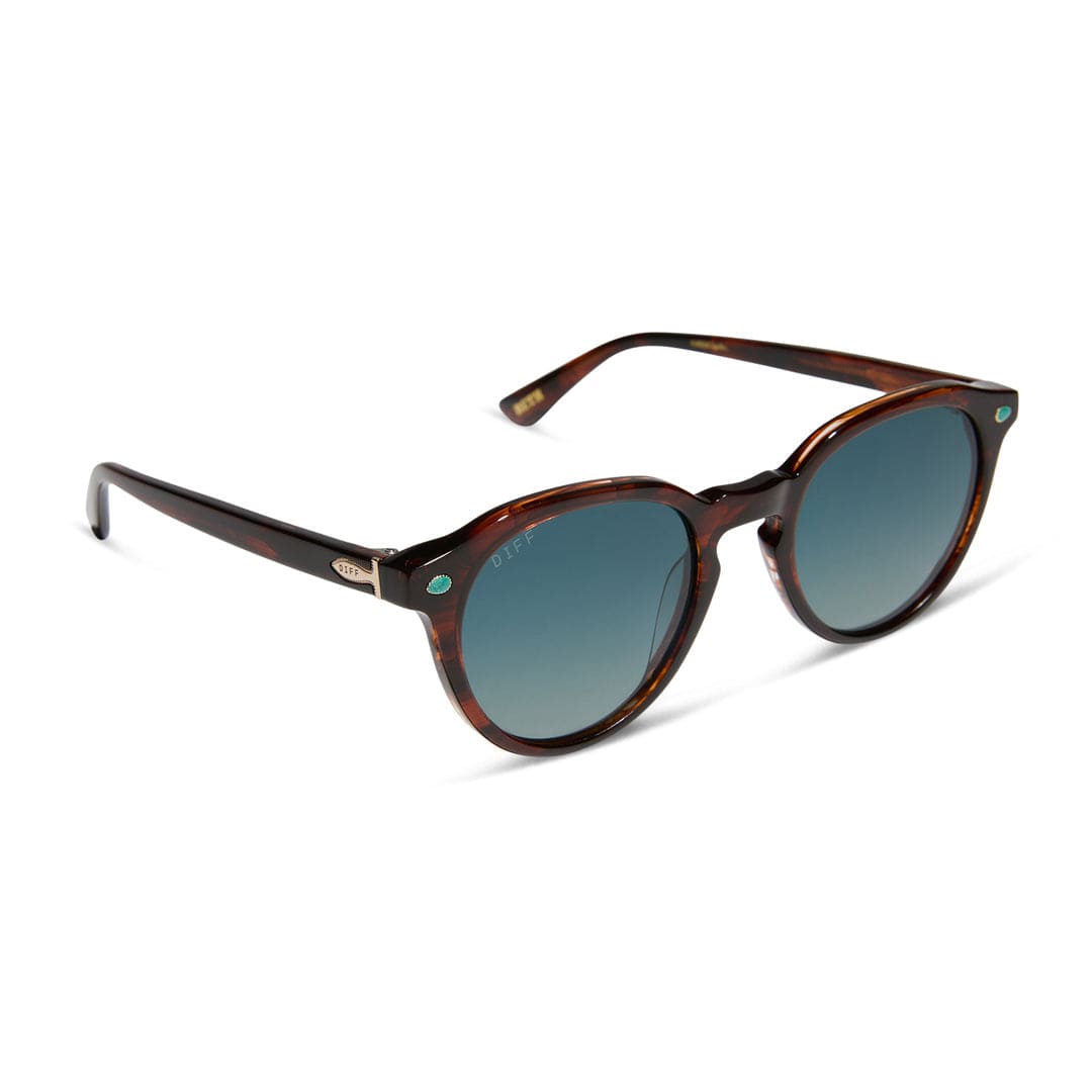 Tortoise Beth polarized sunglasses by DIFF x Yellowstone, featuring stylish frames and tinted lenses for UV protection.