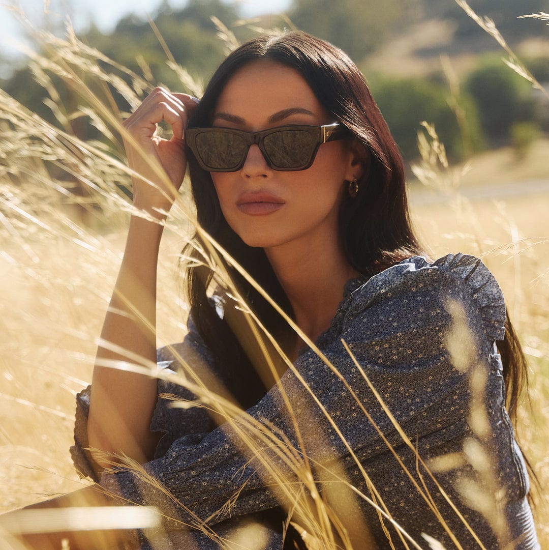Beth II polarized sunglasses by DIFF x Yellowstone, JT Trading Post. Stylish sunglasses with tinted lenses and durable frame.