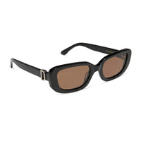 Black Daphne polarized sunglasses by DIFF featuring sleek frames and tinted lenses, perfect for stylish sun protection.