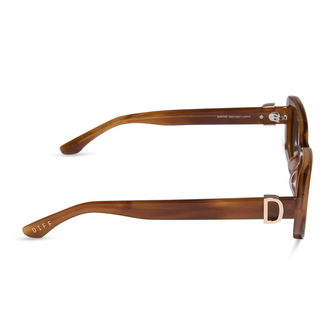Black Daphne polarized sunglasses by DIFF featuring sleek frames and tinted lenses for stylish eye protection.