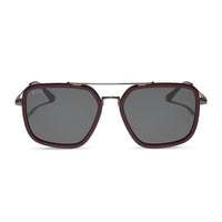 Jordan by DIFF polarized sunglasses with cherry-colored frames and dark lenses, stylish eyewear for sun protection.