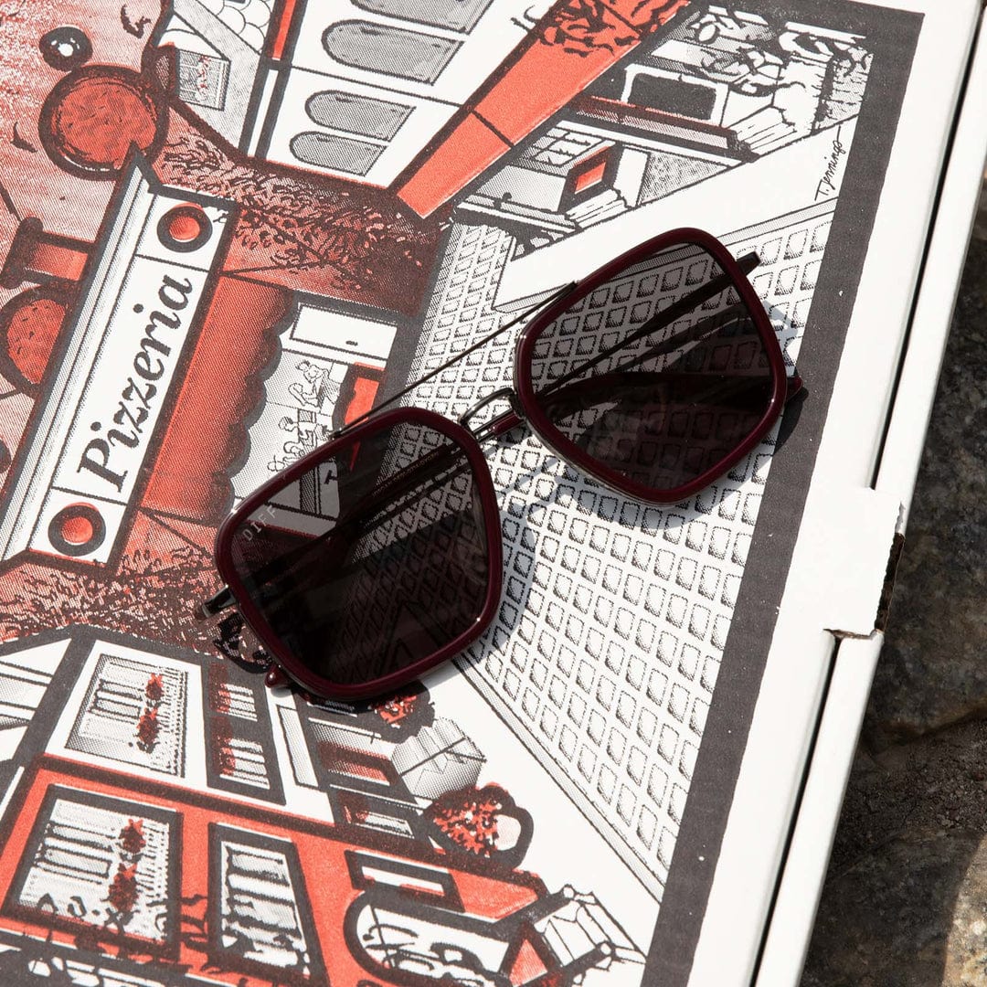 Jordan by DIFF polarized sunglasses with black frames and tinted lenses, designed for stylish sun protection.