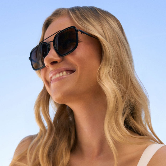 Jordan by DIFF polarized sunglasses with green matcha-colored frames and dark tinted lenses, stylish and protective eyewear.