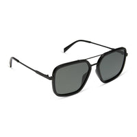 Jordan by DIFF polarized sunglasses with black frames and dark lenses, featuring a sleek, modern design.