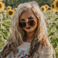 Brown gradient Lenox by Diff sunglasses with sea tortoise pattern, featuring sleek frames and tinted lenses.